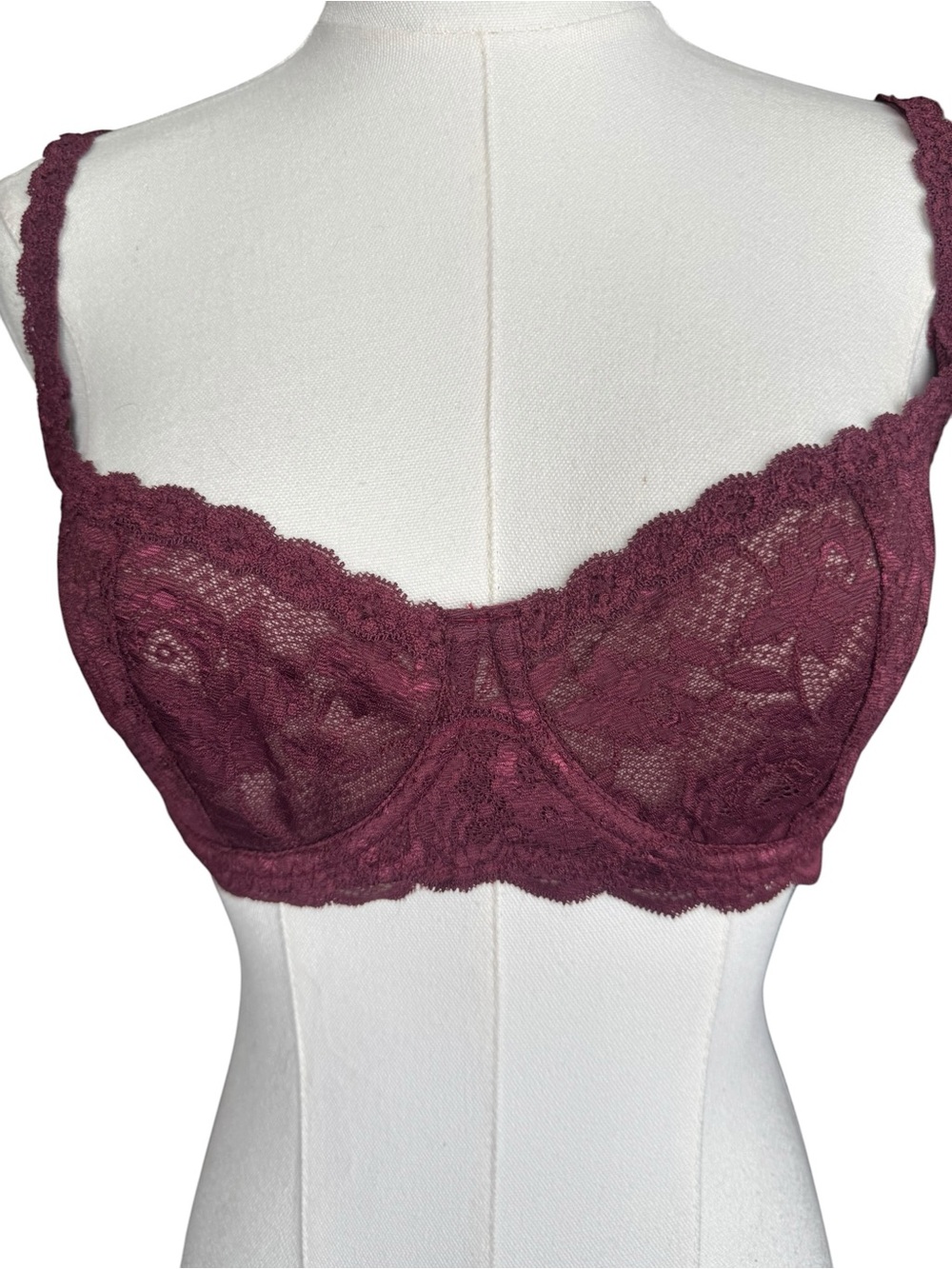 NWT Cosabella Never Say Never Balconette Bra in Vino 34C - Picture 4 of 10